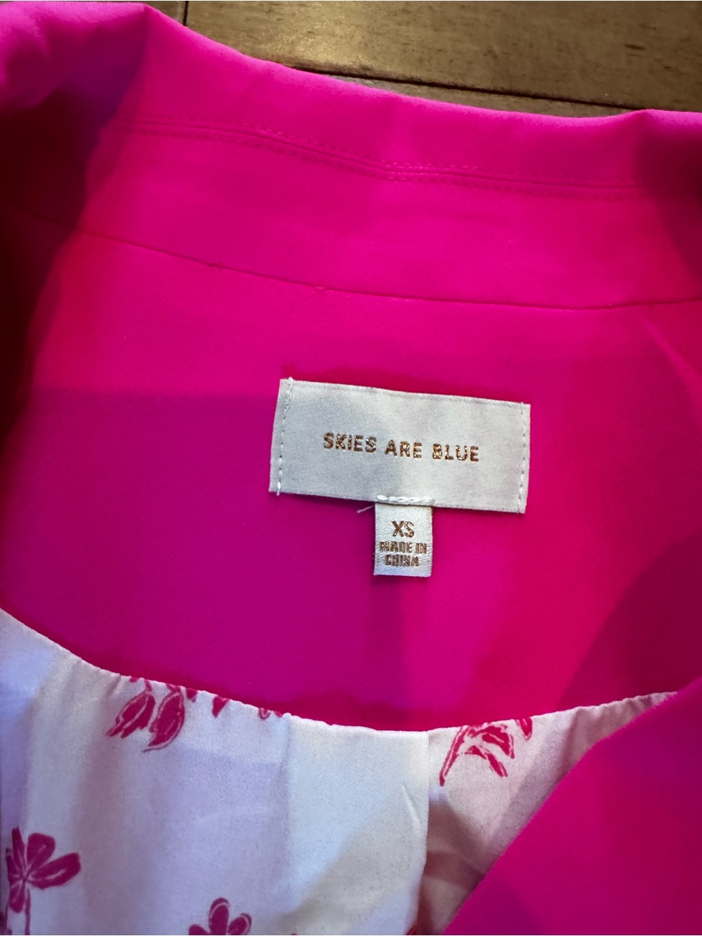 Skies are Blue Hot Pink Women's Blazer Jacket - Sleek Tailored Style - Picture 4 of 5